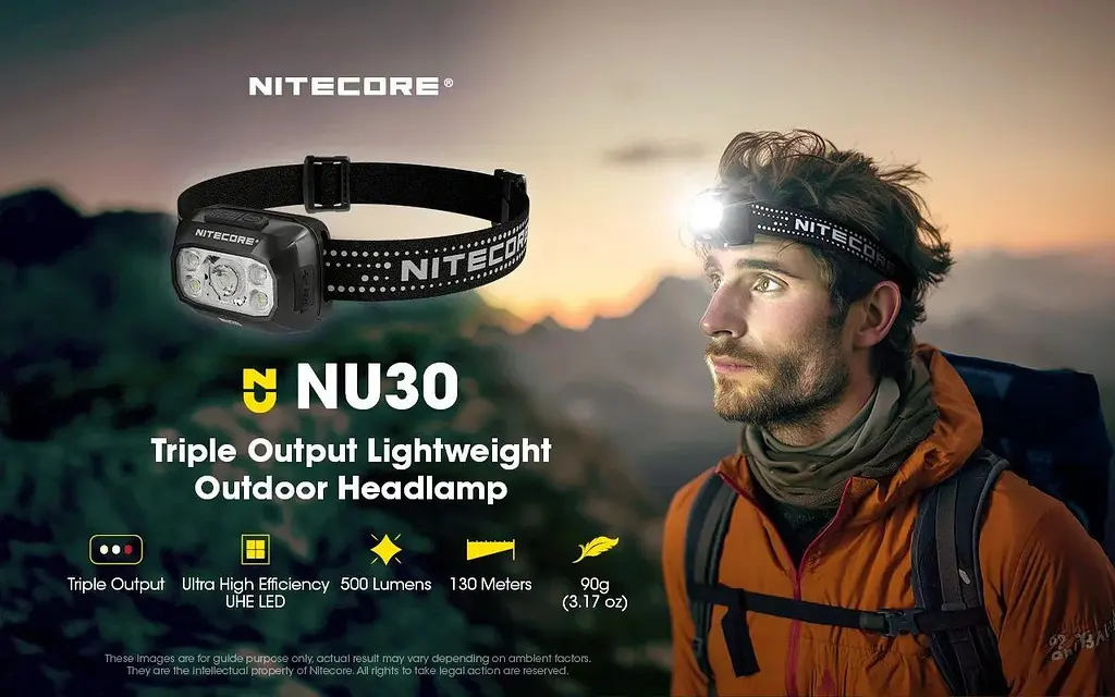 Налобний ліхтар NITECORE NU30 (вбудований акумулятор 1500 мАг) - фото 6