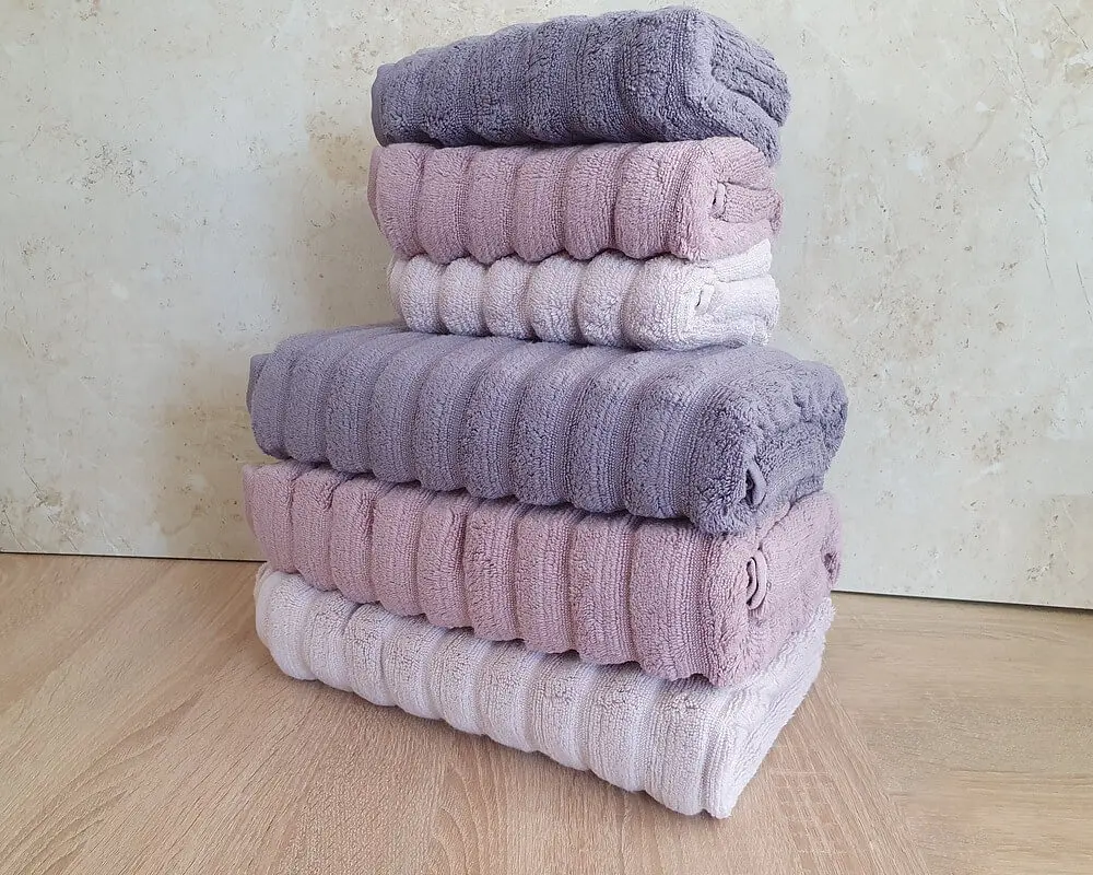 Набір турецьких махрових рушників Cestepe MicroCotton Premium 3 штуки 50x90 + 3 штуки 70х140 Ezgi 2 щільність 600 г/м2 - фото 7