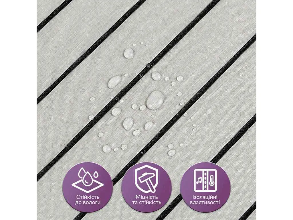 Покриття вінілове самоклеюче 3D рейки STICKER WALL 600*600*2,8мм SW-00003242 - фото 5