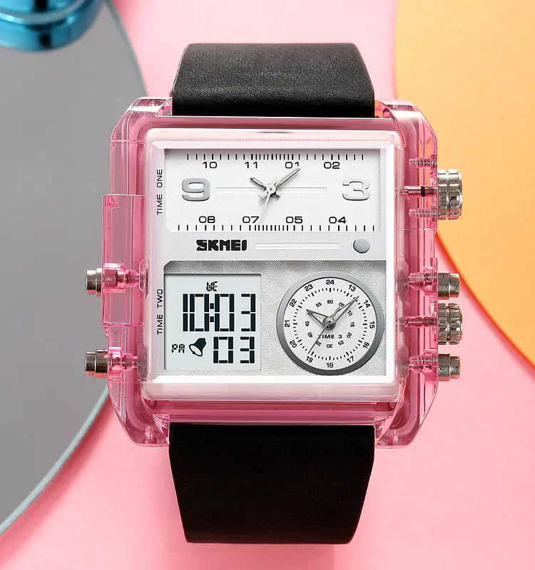 Наручные часы мужские 2020PK Pink-Transparent Skmei acs0030385 - фото 4