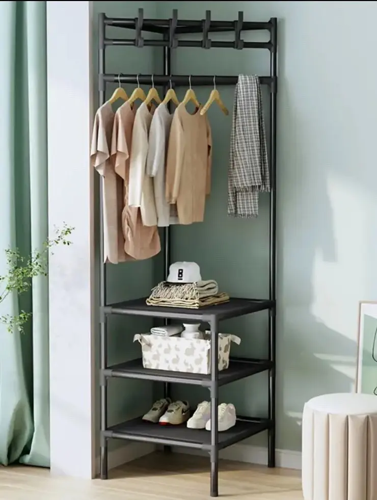 Кутова підлогова вішалка-стелаж Corner rack ∙ Стійка з поперечиною для вішалок до передпокою - фото 5