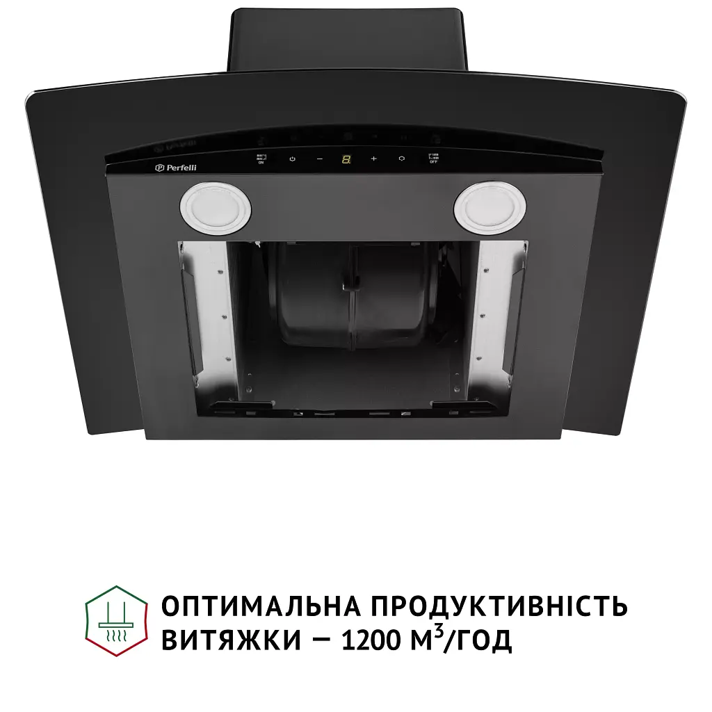 Вытяжка декоративная со стеклом PERFELLI GRASSI 6PWB NERO - фото 8