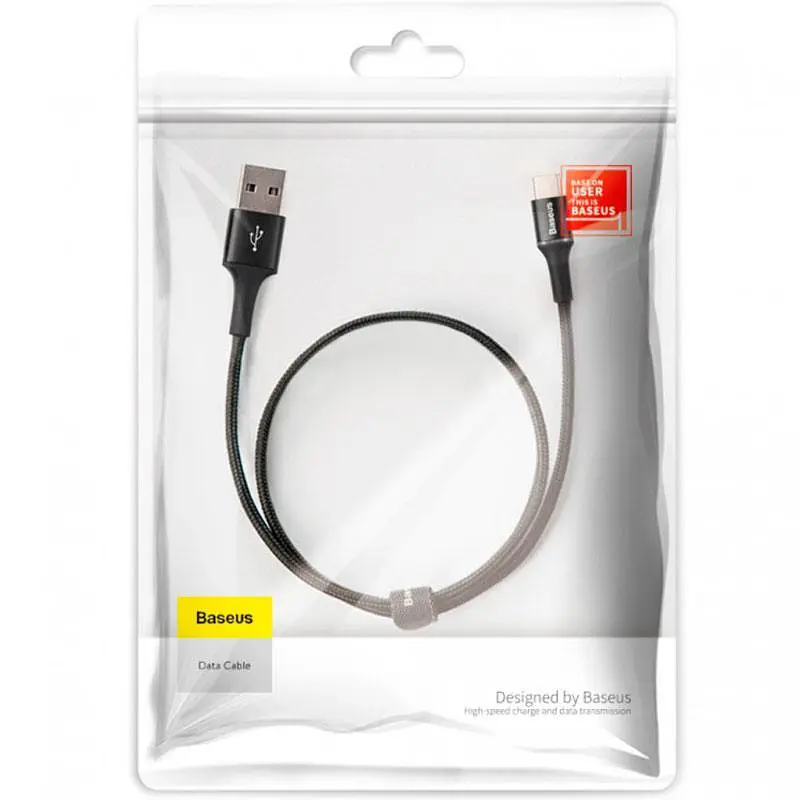 Кабель Baseus Halo Cable USB to Type-C 3A 0.5m CATGH-A01 Black - фото 3