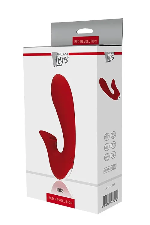 Вібромасажер Dream Toys Red Revolution Iris, 15 см (червоний) - фото 2