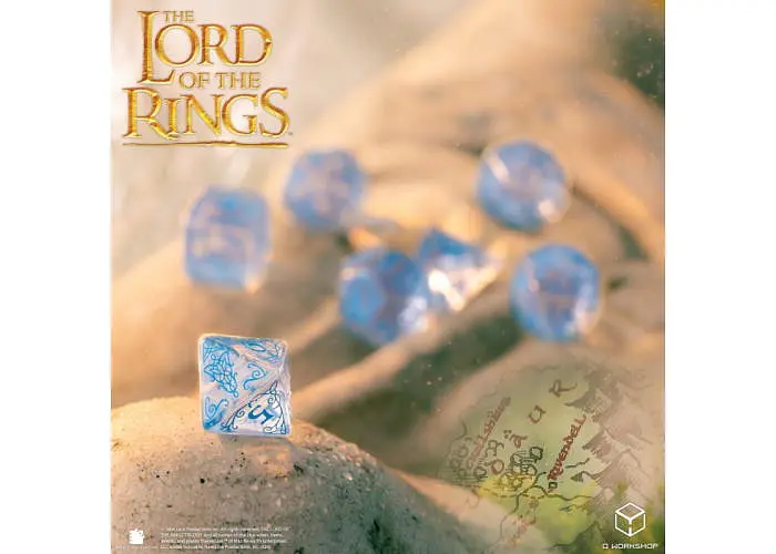Набір кубиків The Lord of the Rings: Rivendell Dice Set - Water (7 шт.) (LOTR/190166/RIV/A2) - фото 5
