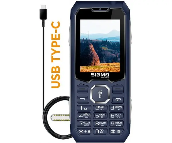 Кнопковий телефон Sigma mobile X-Style 341 Bro Type-C синій (4827798368428) - фото 7