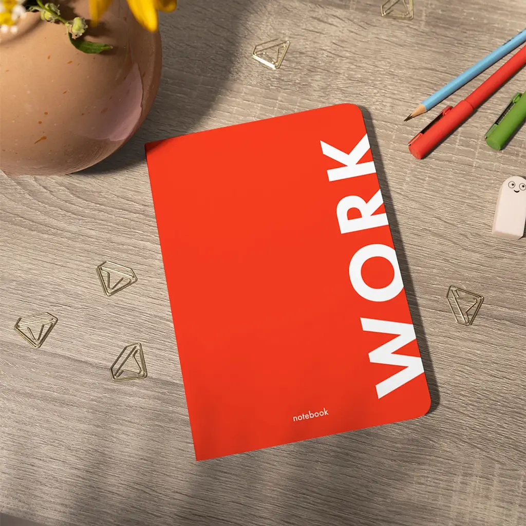 Блокнот у клiтинку Work червоний - фото 5