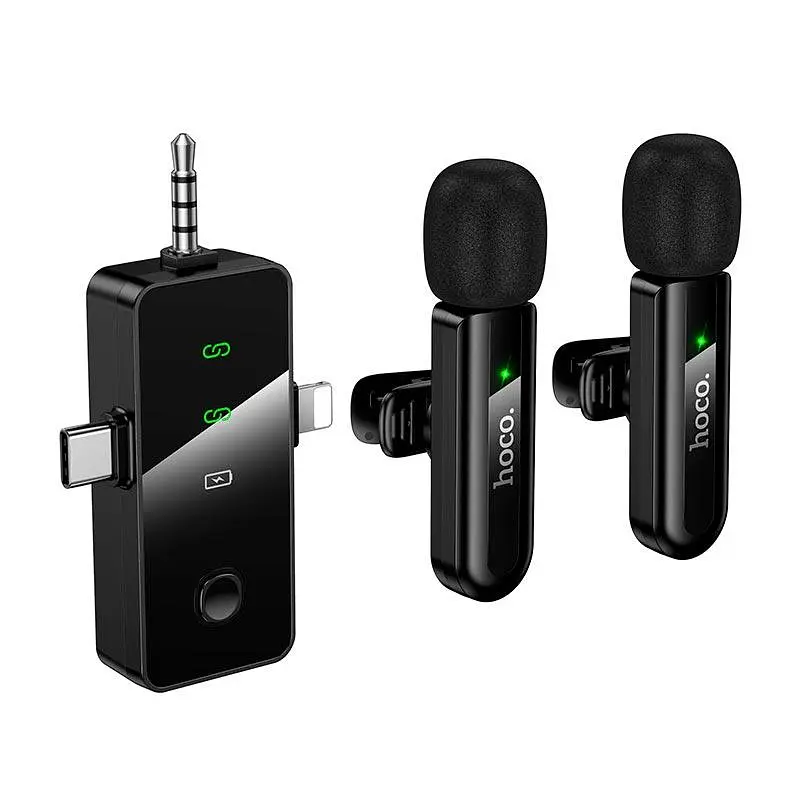 Мікрофон HOCO Fair dual-mic бездротовий мікрофон L20C (iP/Type-C/3.5) |ENC, 2.4G| - фото 2