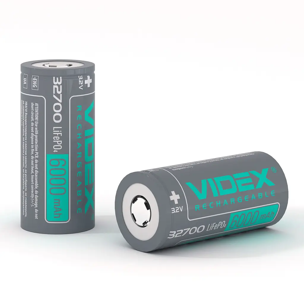 Акумулятор Videx LiFePO4 32700 (без захисту) 6000mAh bulk/1шт VIDEX (27590-000)