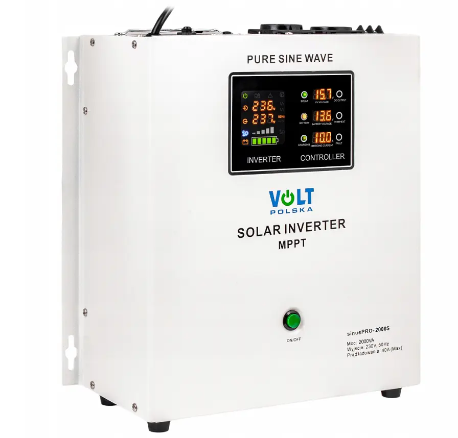 Сонячний інвертор Volt Polska SINUS PRO 2500 S 24/230V 1800/2500W + 40A MPPT 100V (3SPS250024) - фото 2