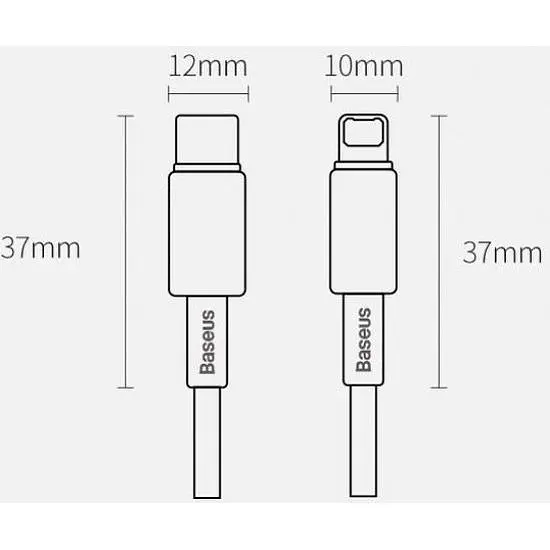 Кабель Baseus Tungsten Gold USB-C to Lightning 2m Black (CATLWJ-A01) [82115] - фото 8