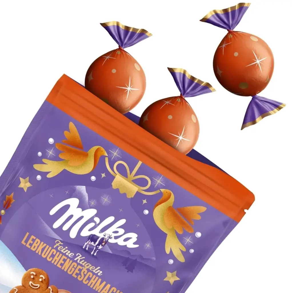 Шоколадні цукерки Milka Feine Kugeln Lebkuchen Geschmack 90г - фото 2
