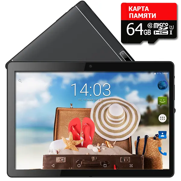 Планшет телефон Hoozo X1001 Lite Full HD 32Gb LTE Jet Black + Карта пам'яті 64GB - фото 2