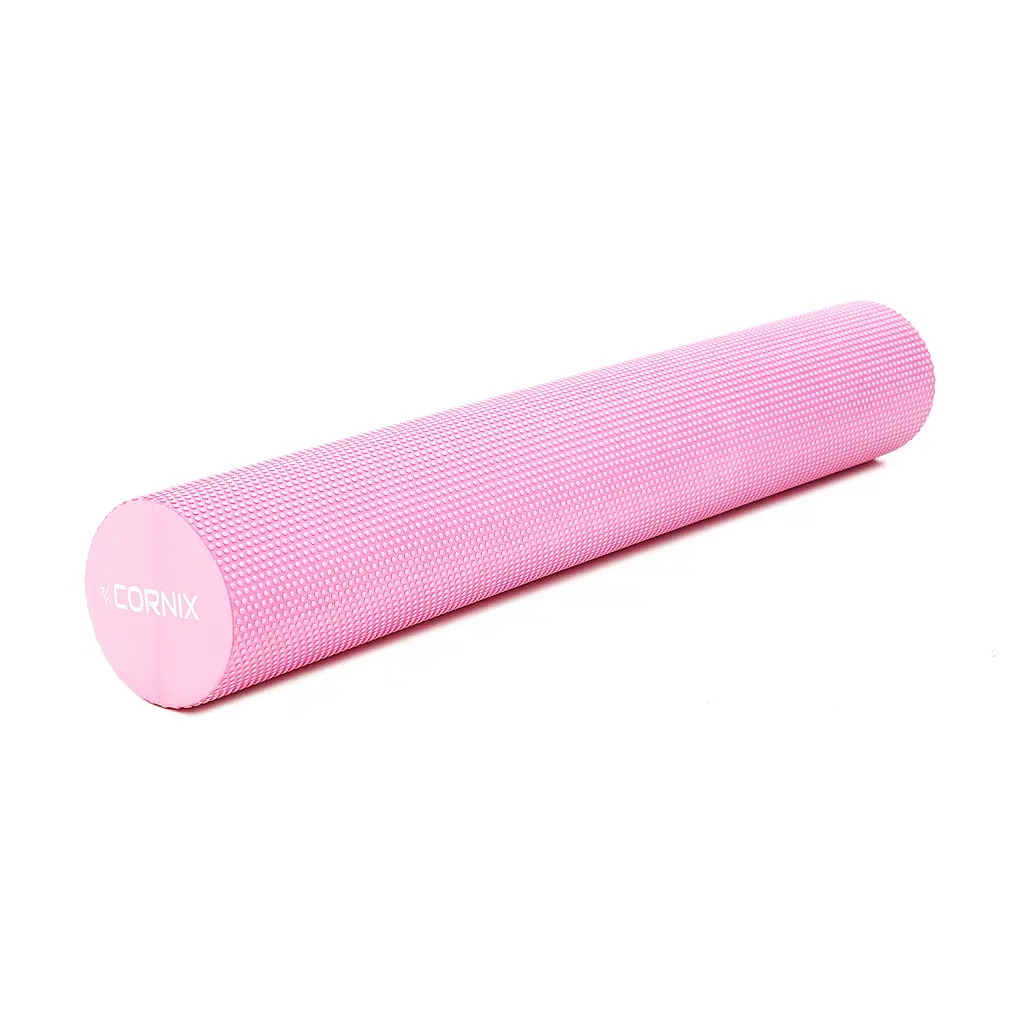 Масажний ролик Cornix EVA+ 90 x 15 см (валик, ролер) XR-0313 Pink - фото 3