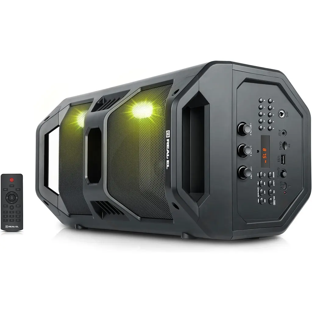 Портативный музыкальный центр бумбокс REAL-EL X-757 Black - фото 2