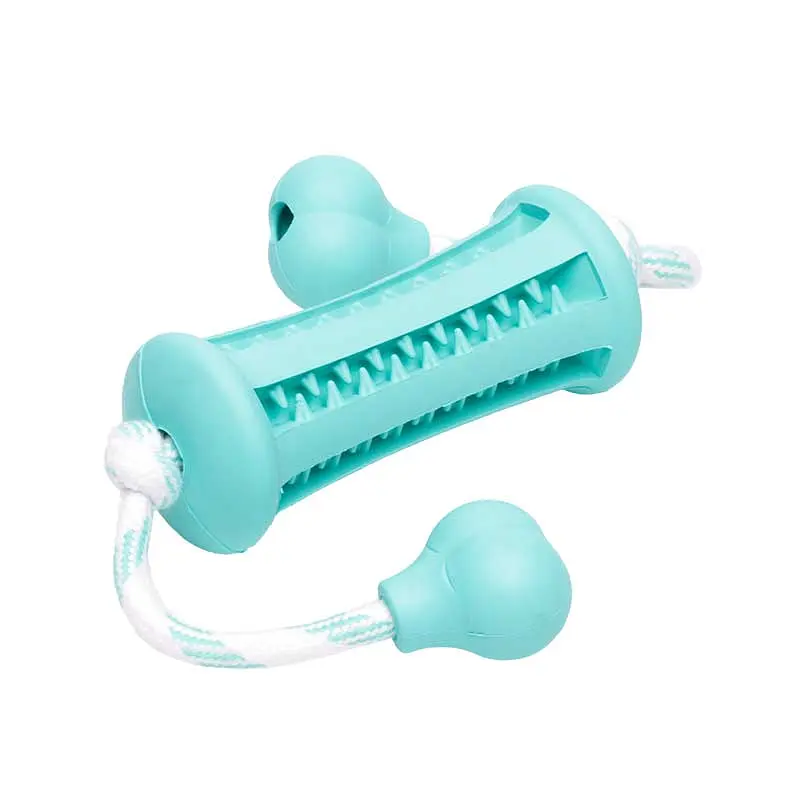 Іграшка для закладки ласощів з мотузкою Derby Rubber Dog Chew Toy Stick, Small Блакитний - фото 2