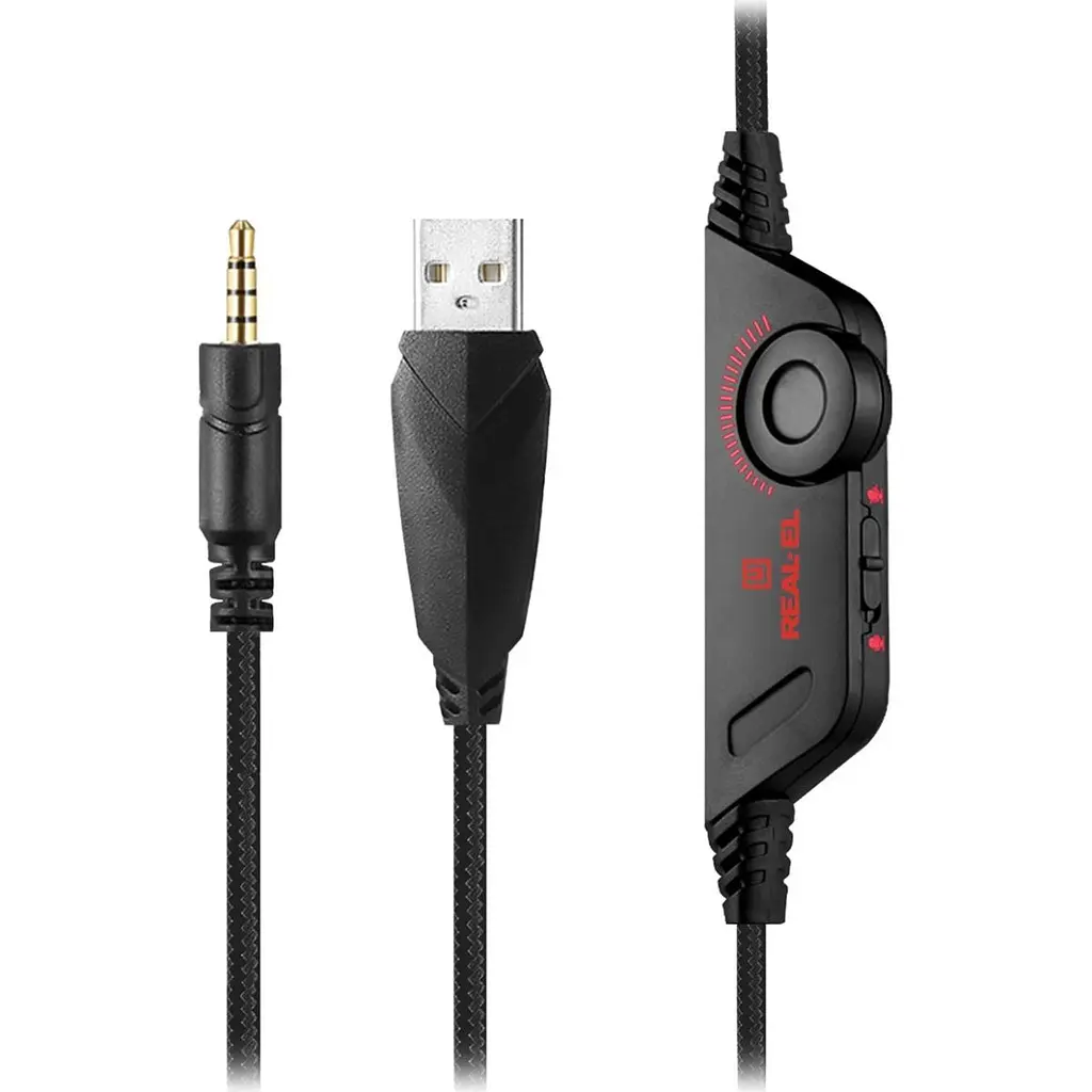 Ігрові навушники REAL-EL GDX-7650 Black/Red (EL124100043) [112560] - фото 8