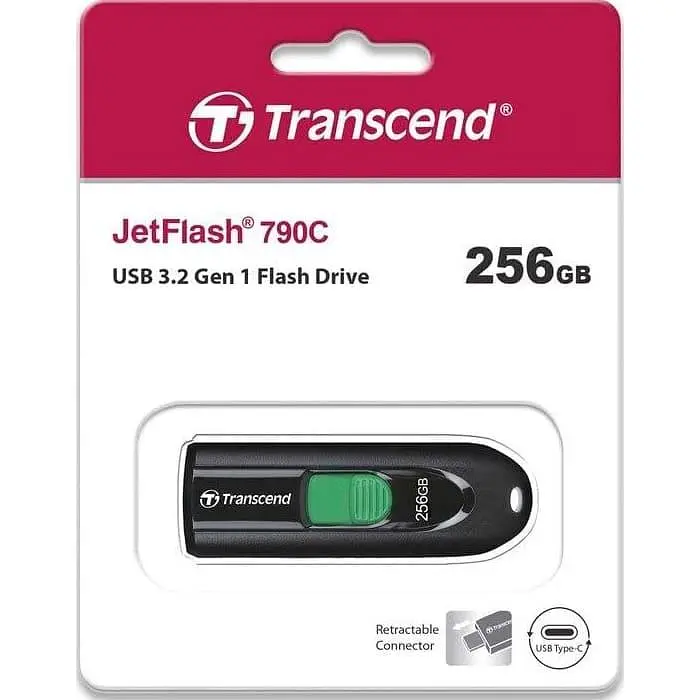 Флеш-накопичувач Transcend 256GB JetFlash 790C Black (TS256GJF790C) (FFUFTR02140) - фото 4