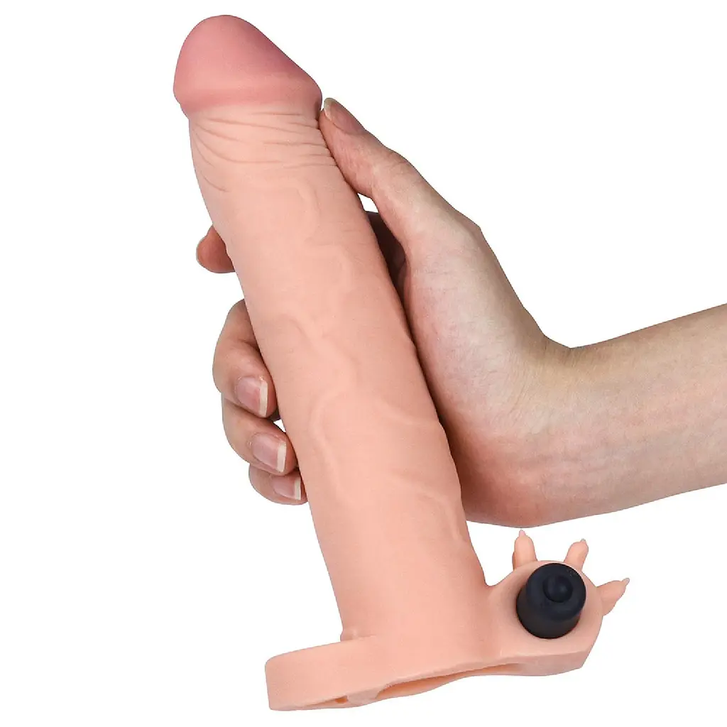 Насадка на пеніс Lovetoy Pleasure X-Tender Flesh Add 3" 19.5 см тілесний - фото 6