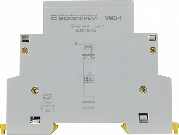 Вольтметр АСКО‑УКРЕМ VMD‑1 модульний цифровий однофазний AC 80‑500 V (A0010250001) - фото 3