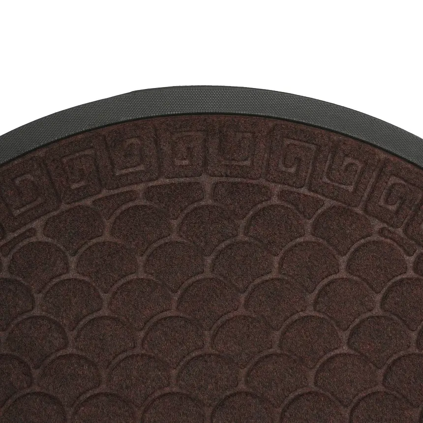 Килимок придверний Eco Fabric Луска півколо з кромкою коричневий 40 х 60 см (4060-119) - фото 4