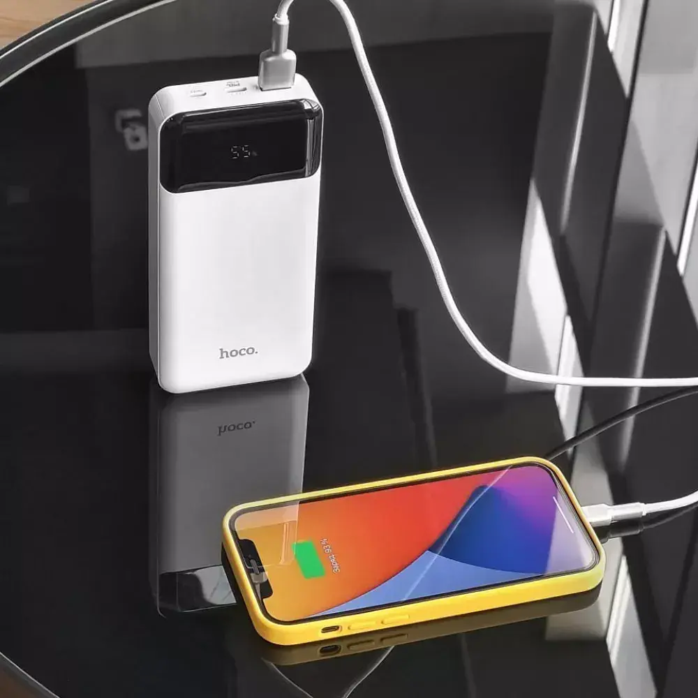 Универсальная зарядная батарея Hoco J102A 20000mAh Cool figure PD20W+QC3.0 (Белый) - фото 6