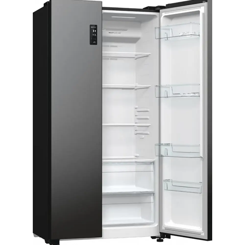 Холодильник SBS Gorenje 179х67х92см 2 двері 356(191) л А++ NF+ чорний (NRR9185EABXL) - фото 3