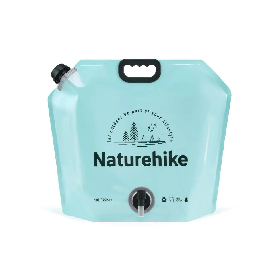 Складаний контейнер для води з поліетилену Naturehike CNK2450CF027, 10 л, блакитний