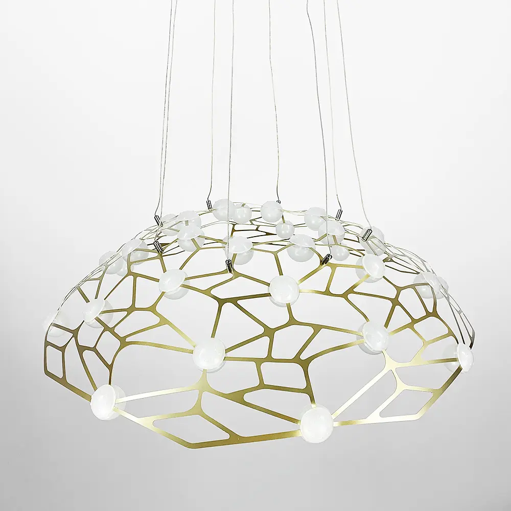 Подвесная LED люстра Sunnysky в золотом корпусе Line.F TG 01D60 - фото 5