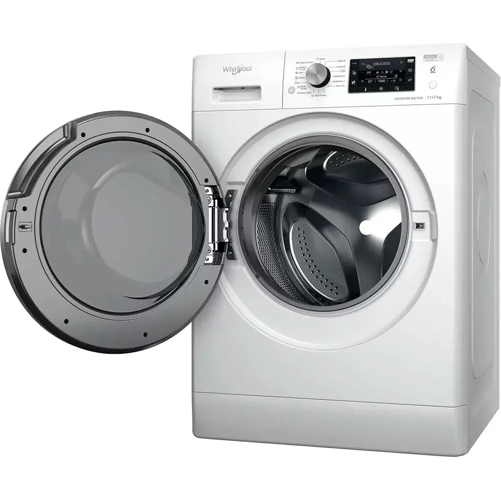 Прально-сушильна машина Whirlpool фронтальна 11(7) кг 1600 A 60 см дисплей пара інвертор білий - фото 3