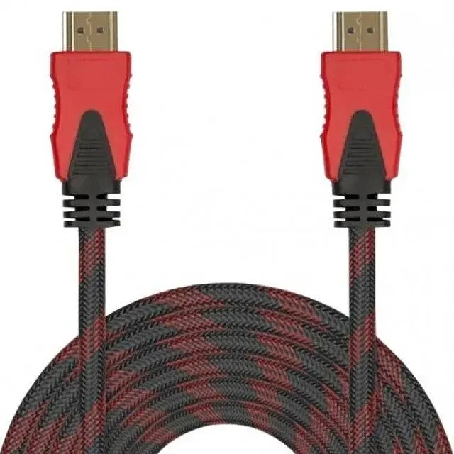 Кабель Ritar HDMI-HDMI 2.0 м v1.4 2 фільтри обплетення круглий RED/Black - фото 2