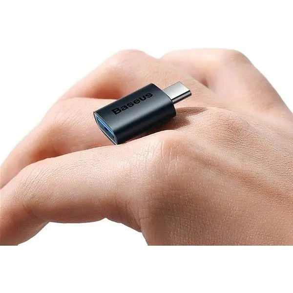 Переходник Baseus Ingenuity Series Mini OTG Adaptor USB-C to USB-A Blue (ZJJQ000003) [78669] - фото 5