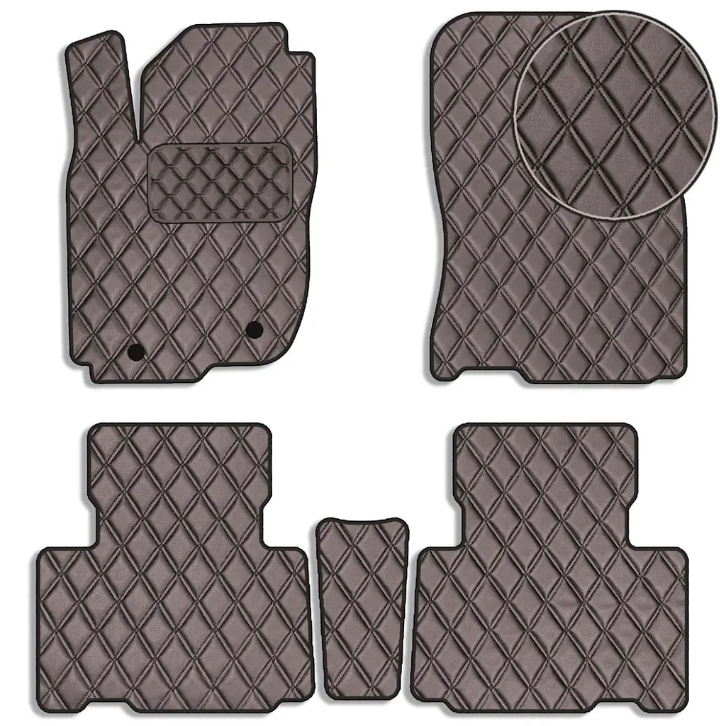 Килимки в салон для Toyota RAV 4 CA30W 2005-2013 Екошкіра Коричневі 5 шт (Rombus)