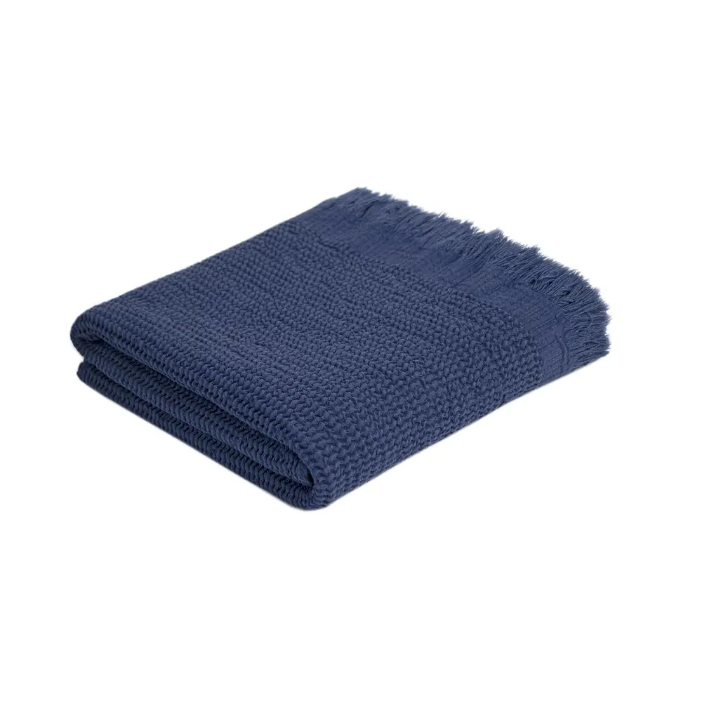 Рушник Lotus Home - Rius navy синій 50x100 - фото 6