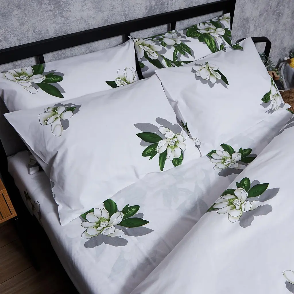 Комплект постельного белья Moon&Star Бязь Gold Люкс Wisteria White Семейный 143х210х2 наволочки 2х70х70 - фото 7