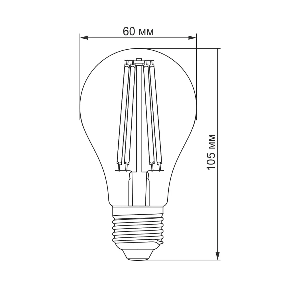 LED-лампа Titanum Filament A60 7W E27 4100K (25522-000) - фото 3