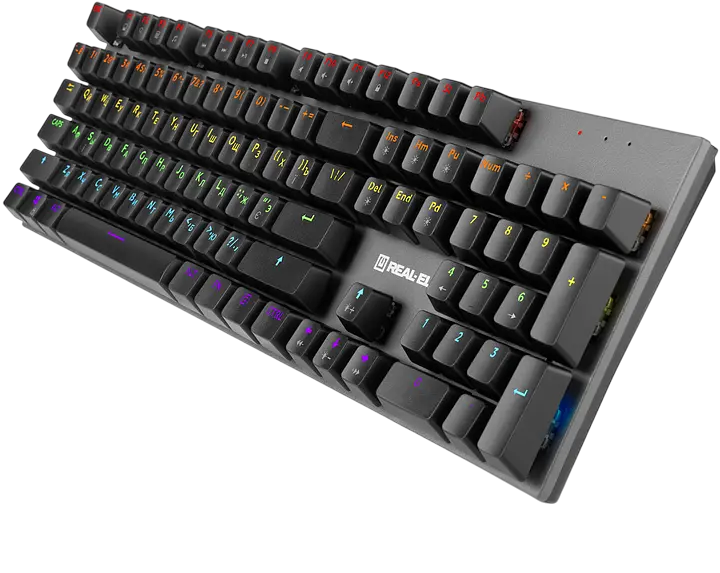 Клавиатура REAL-EL M 13 RGB Grey (EL123100045) - фото 2