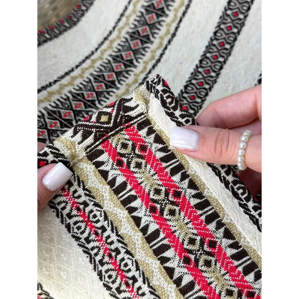 Пасхальное полотенце льняное для корзины Святогор 70х30 см Красный - фото 5