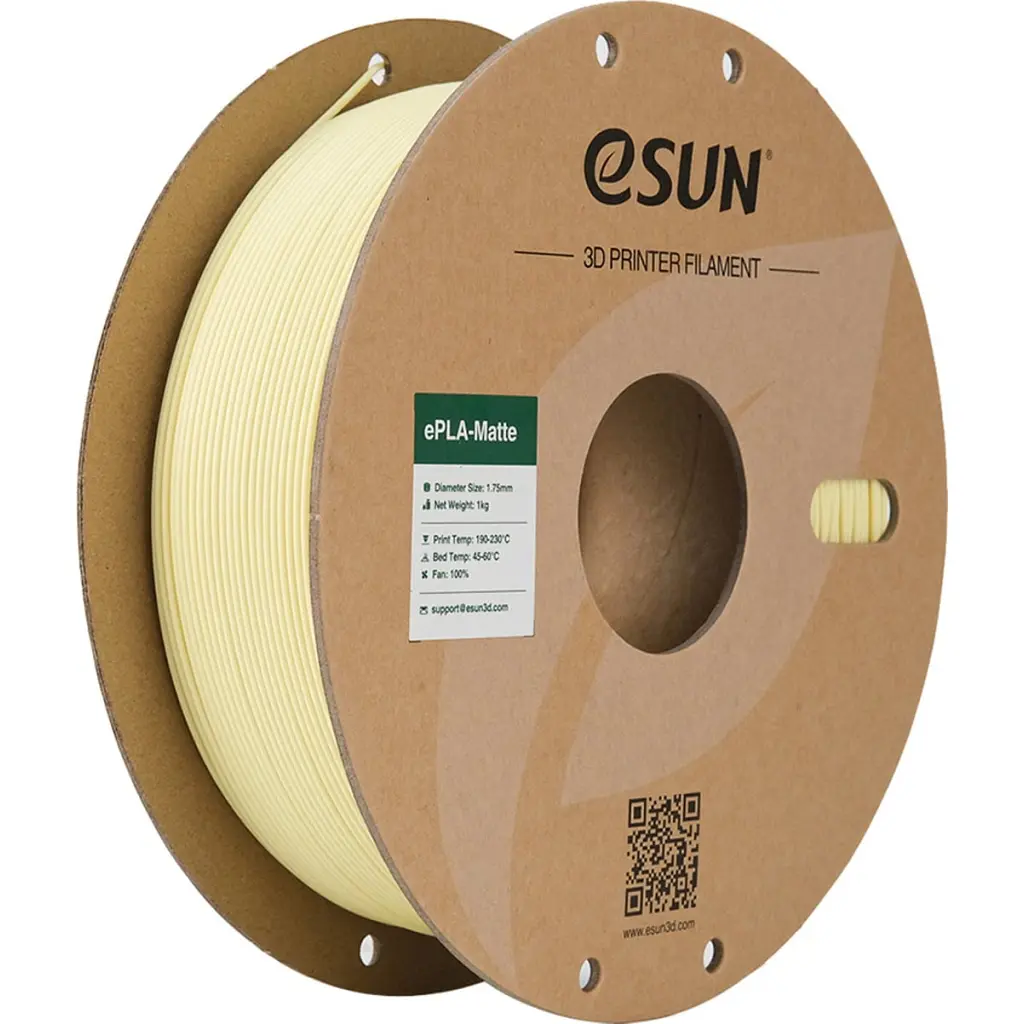 Пластик для 3D-принтера eSUN ePLA-Matte, 1.75 мм, 1 кг, almond yellow (ePLA-Matte-P175AY1)