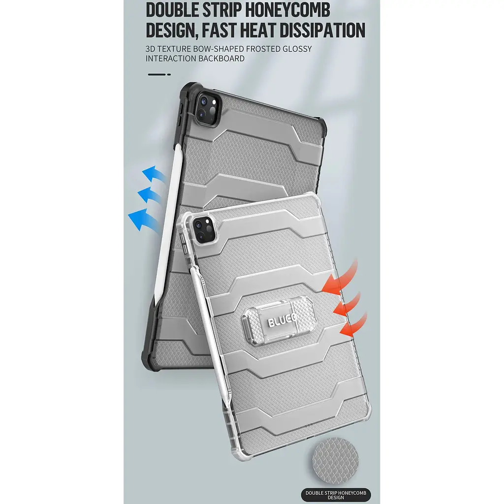 Чохол Blueo Drop Resistance with Kickstand для Apple iPad Pro 13` (2024-2025) Black [142163] - фото 14