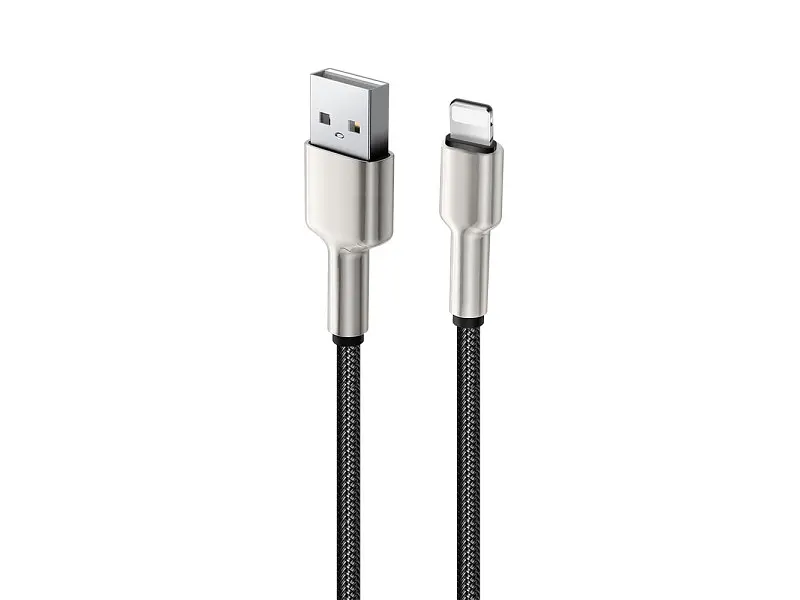 Кабель ColorWay USB - Lightning 1m Black (CW-CBUL046-BK) - фото 4