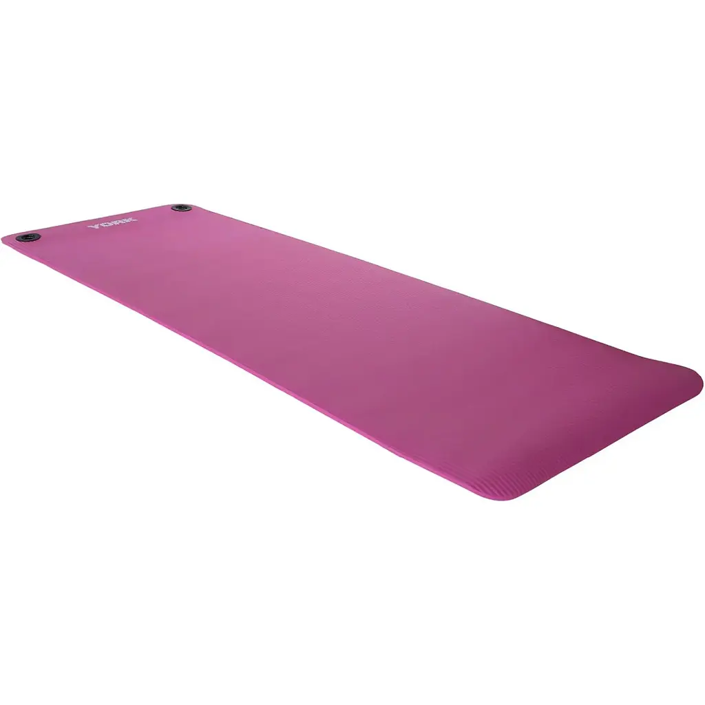 Мат для фитнеса с отверстиями York Fitness NBR 1см розовый - фото 5