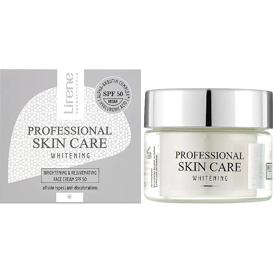 Відбілювальний денний крем для обличчя Lirene Whitening Cream SPF50, 50 мл - фото 2