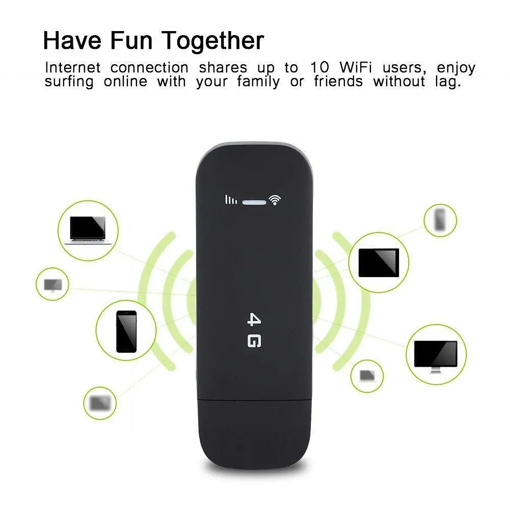 Wi-Fi модем роутер H760UFI-2514 (В1/В3) 4G LTE/3G/2G USB, 150 Мбит/с, Plug & Play, черный - фото 2