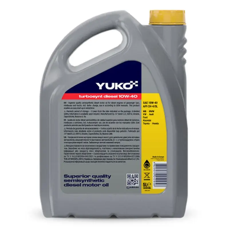 Моторна олива Yuko TURBOSYNT DIESEL 10W-40 5л (4820070242058) - фото 2
