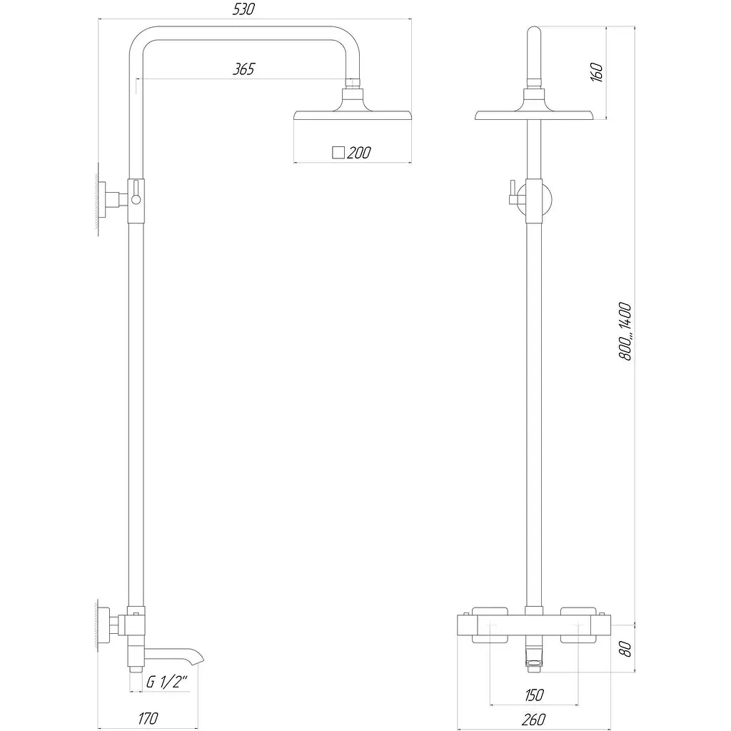 Душова система Globus Lux GLM-0041T-BB - фото 5