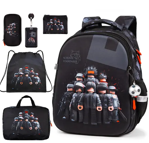 Шкільний ортопедичний рюкзак 6 в 1 для хлопчика School Standard 38х30х18 см Роблокс для молодших класів (SET 170-81) - фото 2