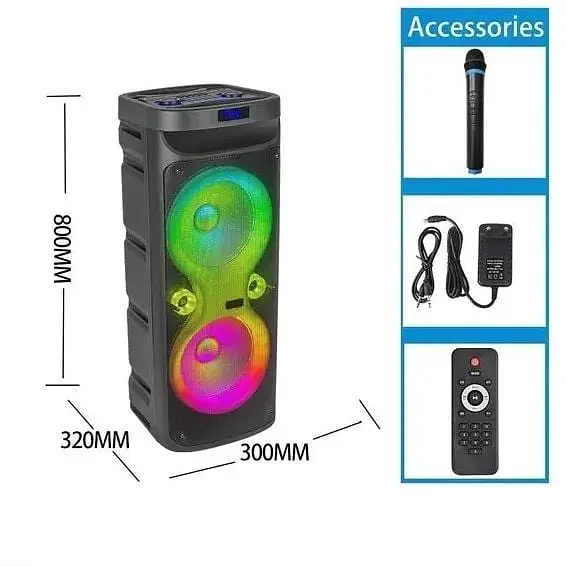 Портативна колонка валіза XPRO F2103 40Вт USB SD FM радіо Bluetooth 1 мікрофон ДК (41196-F2103) - фото 4