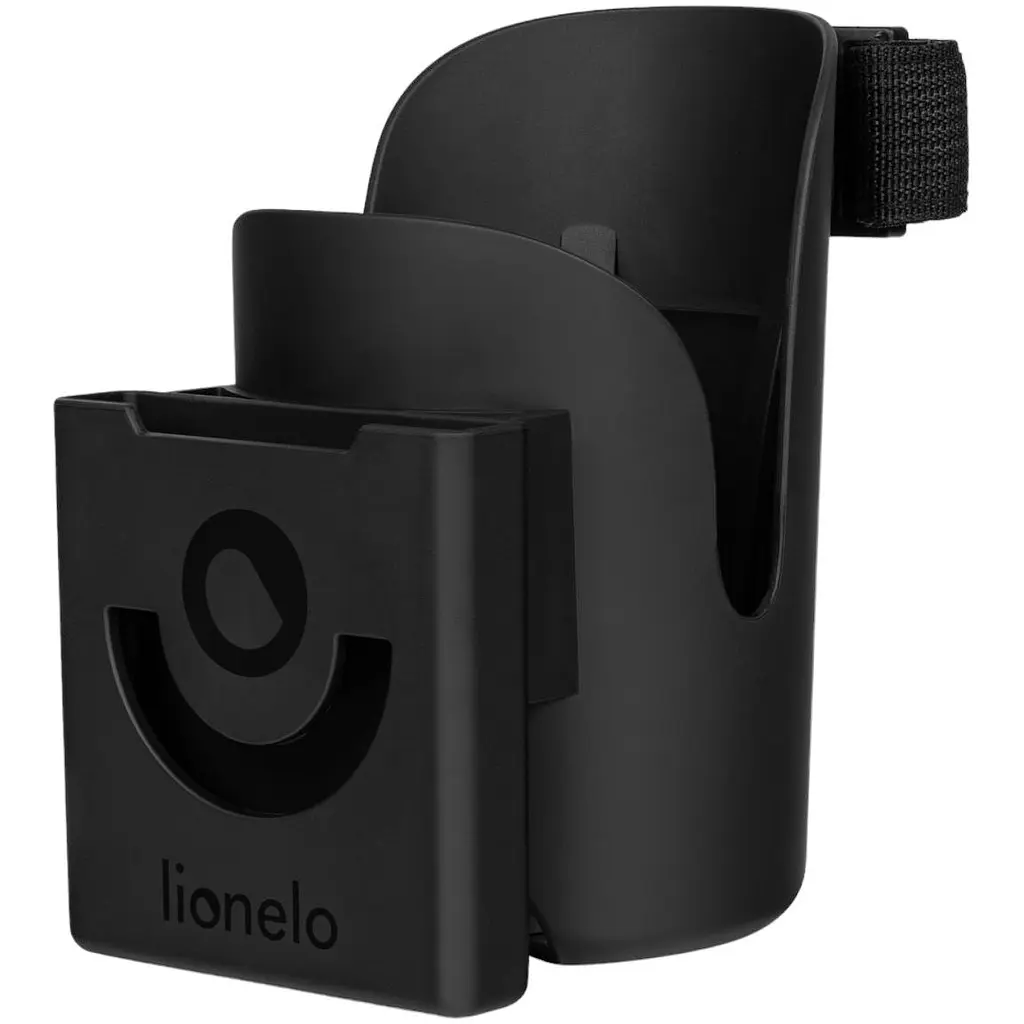 Уцінка. Тримач для чашки та телефону Lionelo Ove Black Carbon, чорний (LO-OVE)