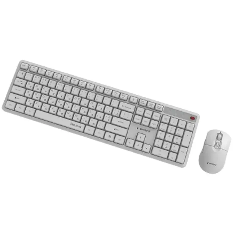 Клавіатура Gembird Silent Key Pro Business Wireless White (KBS-WMS-01-W-CYRL) - фото 3